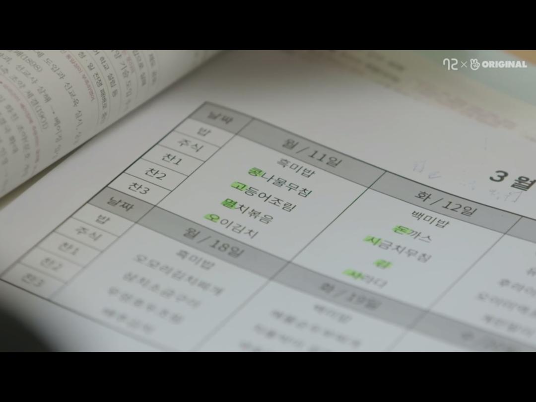 摊开书本看菜单